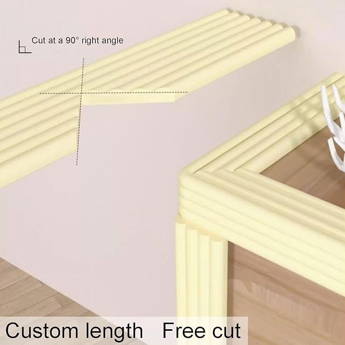 Edge Corner Protector, W-Shaped Sharp Edge Safety Corner Edge Foam Padding, Edge Guards Bumpers, Proofing Furniture Edge Protector for Table Edges & Sharp Corners(Gray,2 Pack)