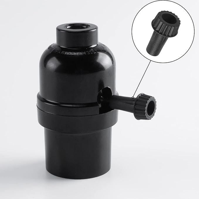 DiCUNO Light Lamp Turn On/Off Switch Knobs Replacement, Black, Standard Size, 4 Packs