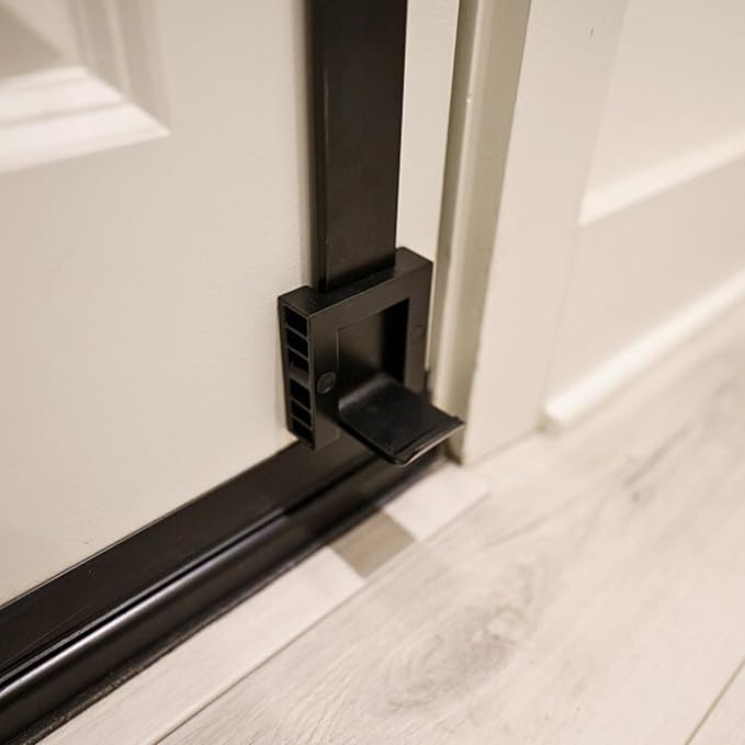 1Step Foot-Operated Door Opener for Latched Doors, Hands-Free, Convenient, Elegant Design, Lockable Door Handle - 2-Sided(Entry Ways and Garage Doors)