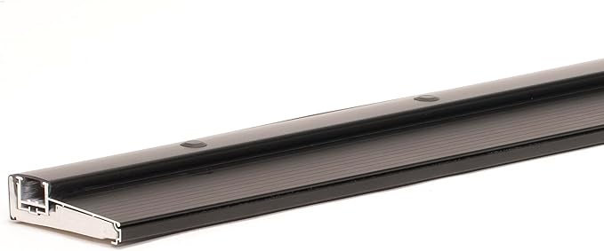 Adjustable Aluminum Threshold – Extra Short Width with Hidden Screws, Adapts to Any Height, Heavy-Duty for Residential & Commercial Use, Available in Multiple Sizes (Black, 48 inch)