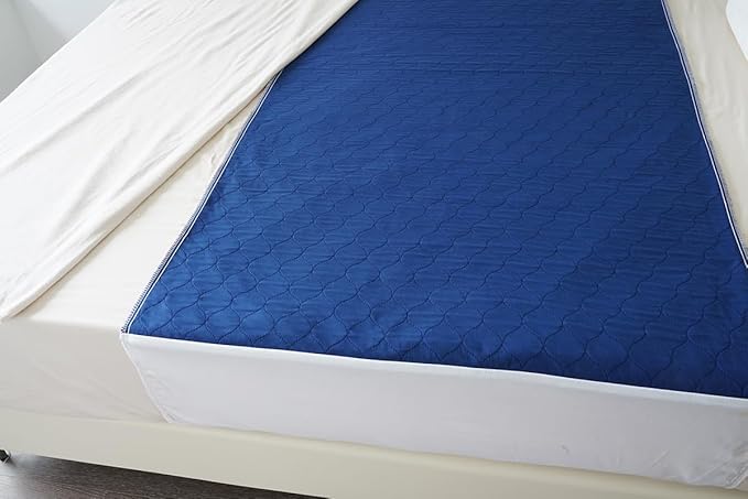 Pack of 2 Cotton Top-Layer Reusable Tuckable Underpads 34"X60" Incontinence Bed Pads Washable 21" Wings