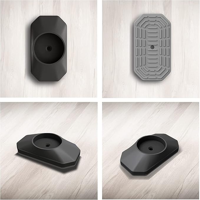 ICERO - Baby Gate Wall Protector - Protect Walls & Doorways from Pet & Dog Gates - for Child Pressure Mounted Stair Safety Gate- 8 Pack, Black