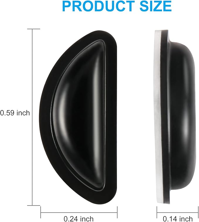 20 Pairs (Black) SURMAP Eyeglass Nose Pads, Comfort Soft Silicone Glasses Nose Pad, with Sticky Backing, Anti-Slip Heighten Air Chamber Glasses Grips for Eyeglasses and Sunglasses