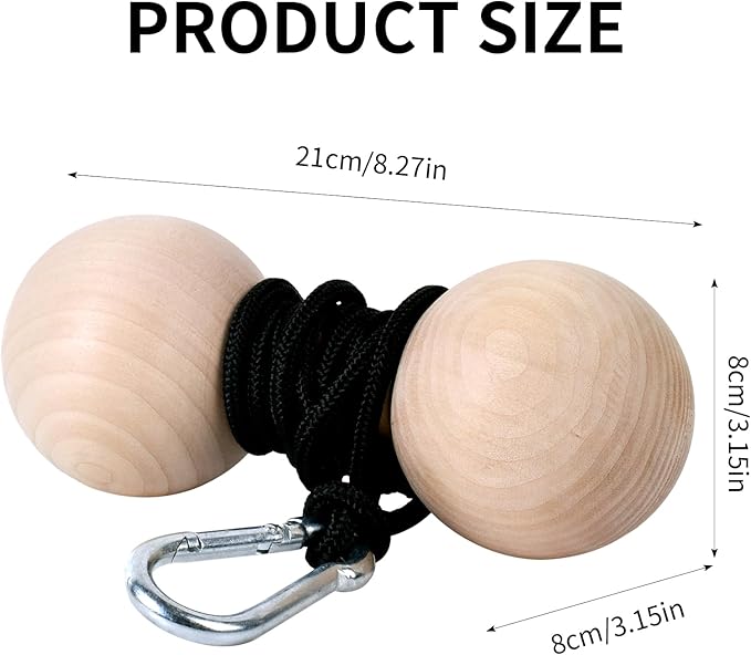 Wooden Wrist Roller and Forearm Strengthener,Grip Strength Trainer,Arm Blaster Exerciser,Strength Trainer For Fingers and Wrist.