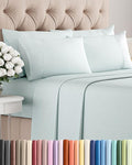 King 6 Piece Sheet Set - Cooling & Breathable Bed Sheets - Hotel Luxury Bed Sheets for Women, Men, Kids & Teens - Comfy Bedding w/Deep Pockets & Easy Fit - Soft & Wrinkle Free - King Ice Blue Sheets