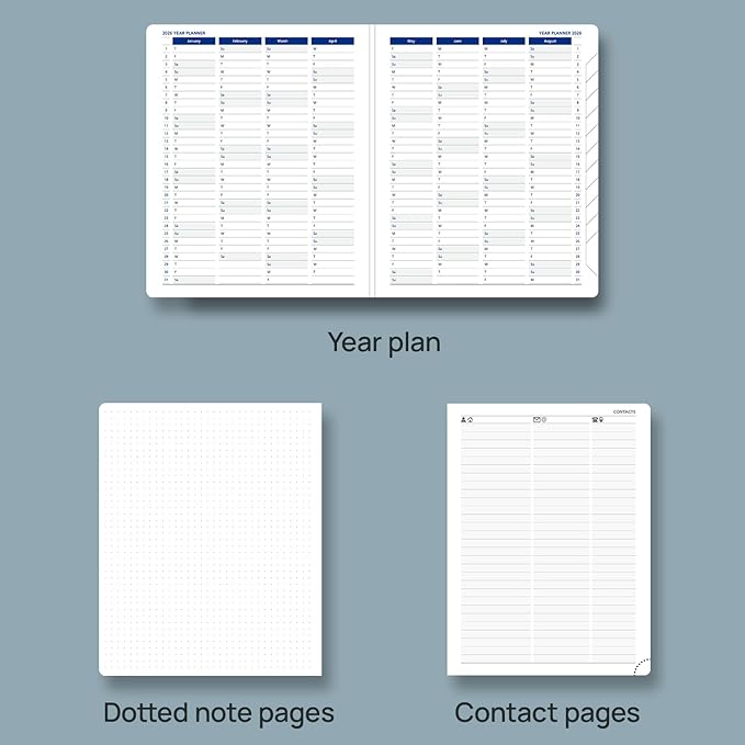 POPRUN 2026 Weekly Planner (Medium 7'' x 8.5''), 30-Minute Hourly Appointment Book (Jan 2026-Dec 2026) with Monthly Tabs, Inner Pockets, Pen Holder, PU Leather Softcover, 100GSM - Purple