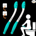 Toilet Aids Wiping Long Reach （2 Pack） Comfort Wipe Wand Bottom Buddy Toilet Self Tissue Aids for Toileting, Self Help Wipe Butt for Fat People，Limited Mobility,Elderly, Pregnancy,with hooks.
