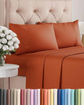 Twin 4 Piece Sheet Set - Cooling & Breathable Bed Sheets - Hotel Luxury Bed Sheets for Women, Men, Kids & Teens - Bedding with Deep Pockets & Easy Fit - Soft and Wrinkle Free - Twin Terracotta Sheets