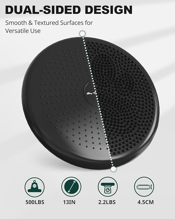 Trideer Wobble Cushion Core Balance Disc, Flexible Seating for Classroom Elementary, Wiggle Seat for Sensory Kids, Balance Pad with Inflation Pump