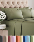 Cal King 6 Piece Sheet Set - Cooling and Breathable Bed Sheets - Hotel Luxury Bed Sheets for Women, Men, Kids and Teens - Deep Pockets - Easy Fit - Soft and Wrinkle Free - Cal King Sage Green Sheets
