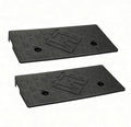 Rubber Curb Ramps for Driveway Sidewalks Shed Entry1.6 Inch Rise Height 2 Pack 19.68" L x 9.84" W Threshold Ramp for Cars Motorcycles Lawn Mowers 7000lbs Load Capacity