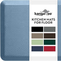 KANGAROO Thick Ergonomic Anti Fatigue Cushioned Kitchen Floor Mats, Standing Office Desk Mat, Waterproof Scratch Resistant Topside, Supportive All Day Comfort Padded Foam Rugs, 20x32, Sky Blue