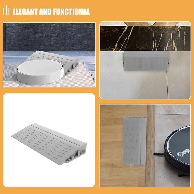 FUOYLOO Threshold Ramp Doorway Pads for Wheelchair and Scooter Expanded Cleaning Range, Grey