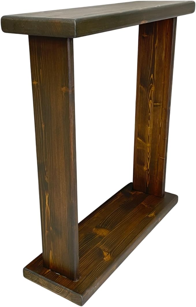 Very Narrow 7 inch Width Side Table for Small Apartment Space Between Chairs, Skinny Table for Recliner, Couch, Armchair, Thin Slim End Table for Living Room, Bedroom,Drinks (Walnut)