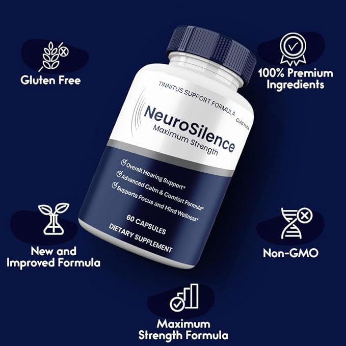 Neuro Silence Capsules, Maximum Strength Hearing and Brain Supplement, Advanced Premium Formula, NeuroSilence Pills (3 Pack)