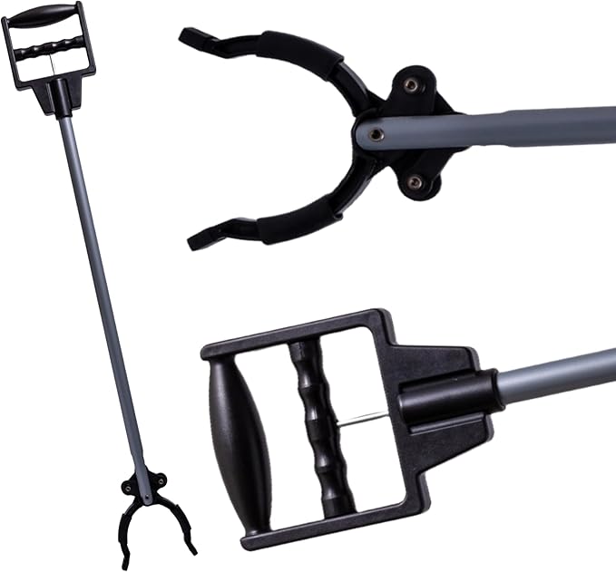 31’’ Grabber Reacher Tool - Heavy Duty 5 lb. Weight Capacity Reaching Picker Upper Stick with Full handgrip for Post Surgery, Seniors, Cleaning Trash (12)