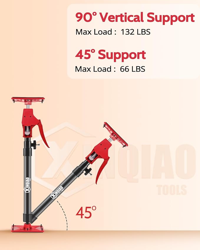 XINQIAO Cabinet Jacks for Installing Cabinets, Light Duty Third Hand Tools Adjustable Support Pole from 15.7 in to 27.6 in, 1 PC