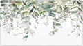 Sage Green Watercolor Eucalyptus Leaves Floral Flowers Light Switch Covers Quad Toggle Electrical Faceplate 4 Gang Wall Plate Decorative Switch Plates for Farmhouse Bed Room Decor