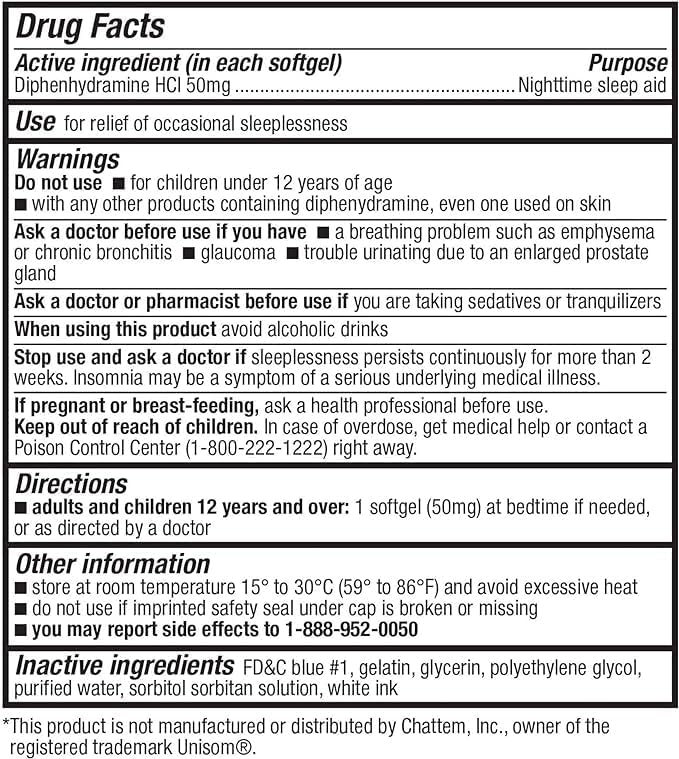 HealthA2Z® Sleep Aid | Diphenhydramine HCL 50mg | Softgels | Supports Deeper Restful Sleeping | 10 Counts (Pack of 3)