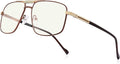 Reading Glasses for Men Square Double Bridge Blue Light Blocking Computer Readers