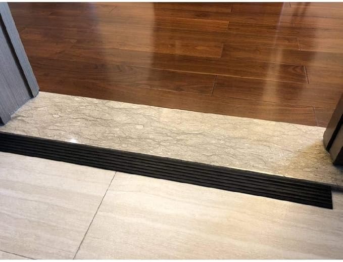 Bilaida 1.2" Rise Solid Rubber Threshold Ramp, 1500 LBS Capacity, 39" Wide Non-Slip Wheelchair Ramp for Doorway Indoor or Outdoor, Bathroom, Garage and Supermarket Entrance, Cuttable (1.2" H, 1)