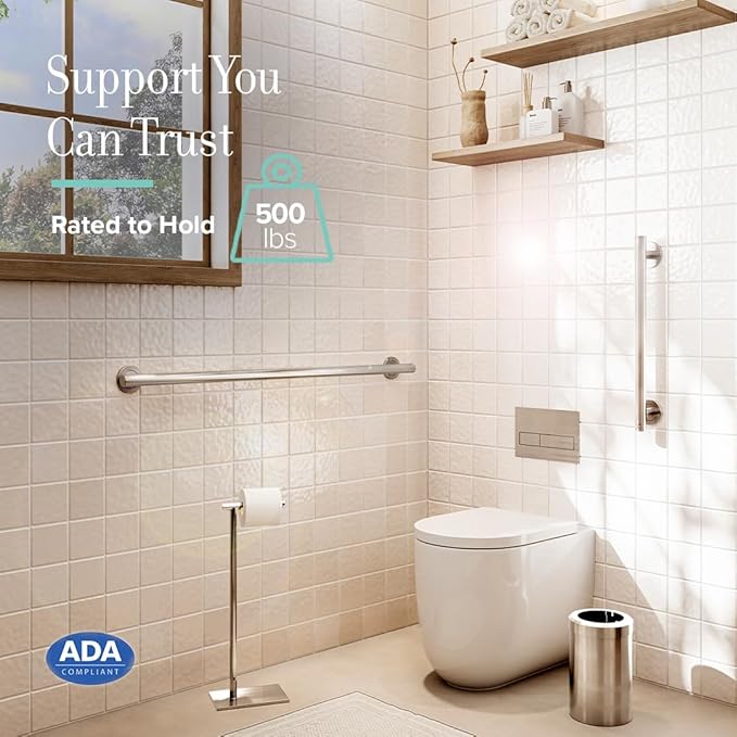 Gatco 851 Latitude II 12-Inch Grab Bar, Stainless Steel