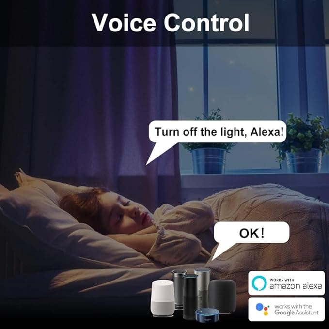 Smart Power Strip Surge Protector,Smart Fast Charge, 4 Individually Controlled Outlets, Compatible with Alexa Google Home Phiilps HUE-WiFi Upgrade Version - White