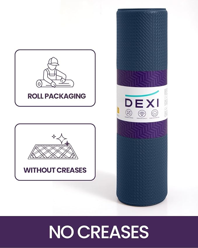 DEXI Kitchen Floor Mats Cushioned Anti Fatigue, 17x95, Long Standing Runner Rug Waterproof, Comfort Memory Foam Padded for Front Sink Laundry, Navy