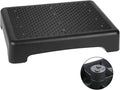 Non Slip One Step Stool for Seniors, Adults, Indoor/Outdoor Portable Stair Assist, Mobility Step Stool for Bedside, Car, Kitchen, Bathroom, Black