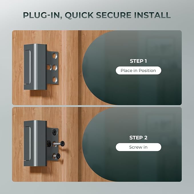 5Pack Home Security Door Reinforcement Lock Childproof, Door Lock for Kid Safety, Door Latch Stopper for Front Door Inside Top of Door, Aluminum Construction Finish