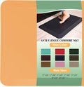 1" Extra Thick Anti Fatigue Floor Mat 30" L x 20" W,Kitchen Mat, Standing Desk Mat,140D Advanced PU Foam Ergonomic Comfort at Home, Office, Garage, Sink (Orange)
