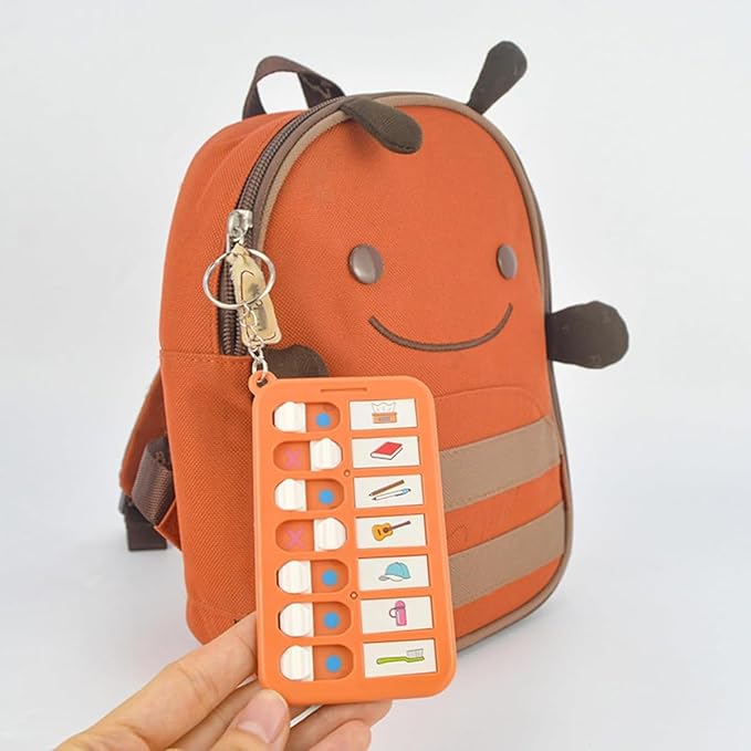 6 Pcs Reminder Board for The Elderly, ADHD Tools for Kids Portable Visual Schedule for Kids School Bag Pendant Detachable Daily Task Planning Pad with 18pcs List Cards Stickers for Kids