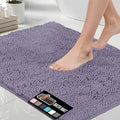 GORILLA GRIP Bath Rug Mat 30x20, Thick Soft Absorbent Chenille, Quick Dry Microfiber Mats, Rubber Backing Washable Shower Floor Rugs, US Designed Bathroom Bathmat Home Decor Accessories, Light Purple