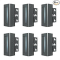 6Pack Home Security Door Reinforcement Lock, Childproof Safety Door Lock Latch Inside Stopper, Add High Security to Prevent Home Unauthorized Entry, Aluminum Construction Finish Grey