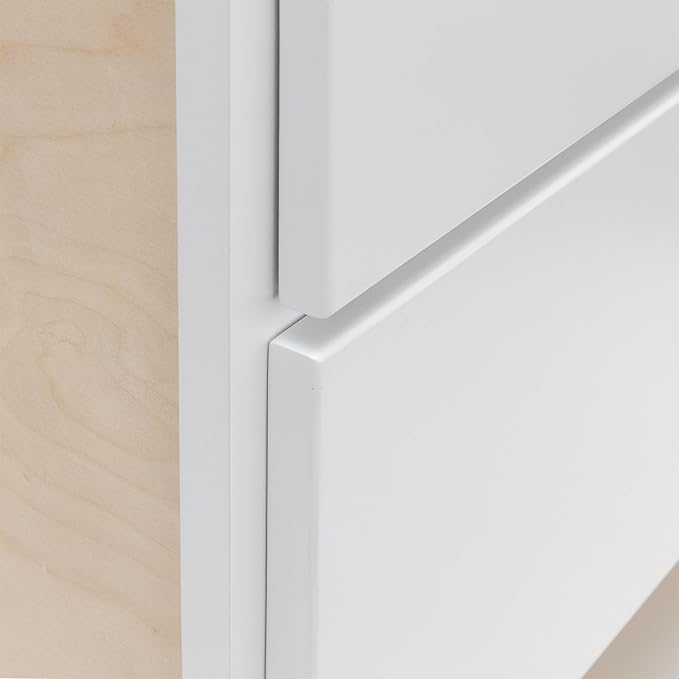 Quicklock RTA (Ready-to-Assemble) | Base Kitchen Cabinets - Shaker Style | Made in America (Pure White, 18" W x 34.5" H x 24" D 3 Drawer Pots and Pans)