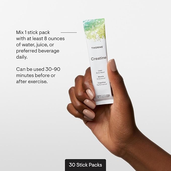 THORNE Creatine - Micronized Creatine Monohydrate Powder - Support for Muscles & Cognitive Function* - for Women & Men - Unflavored - NSF Certified for Sport - 5 g per Serving - 30 Servings