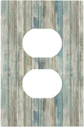 Tea Vintage Wood Plank Distressed Grain Rustic Shiplap Board 1 Gang Duplex Outlet Covers Faceplate Decorative Wall Plate Single Light Switch Cover Electrical Switchplate for Farmhouse Bathroom