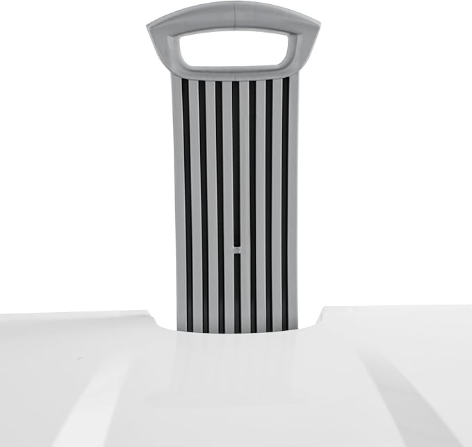 (2 Pack) Ultra Wheeled Hamper - White Plastic Laundry Hamper with Retractable Handle & Smooth Wheels, 2 Bushel Capacity for Dorms/Apartments/Family