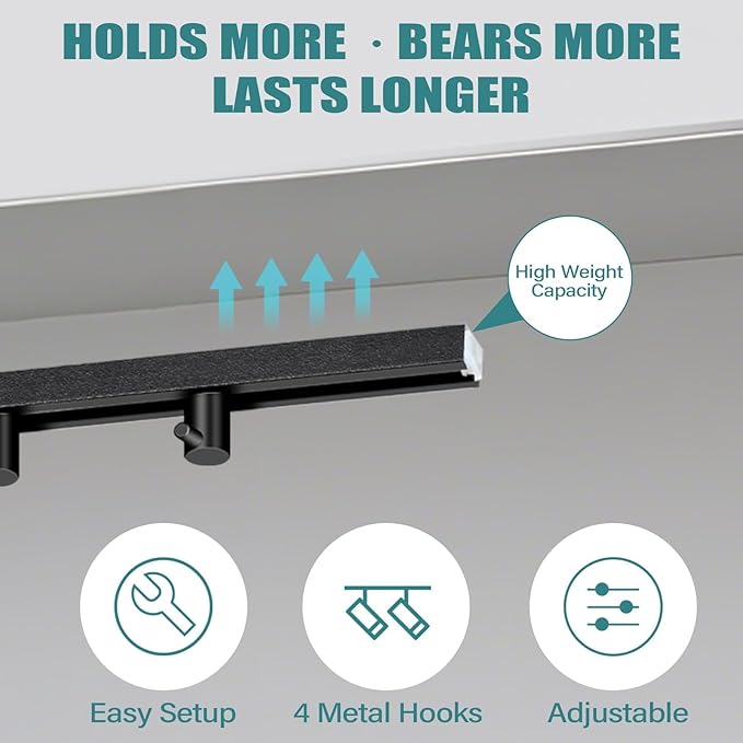Metal Stand Mixer Attachment Holders Adjustable, Compatible with Kitchen Aid 4.5-6QT Mixers Accessories, Organize 4 Mixer Attachments for Kitchen Storage Organization Space Saver (Black)