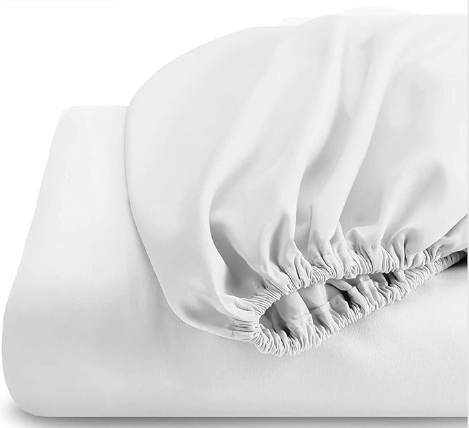 Top Split Queen Fitted Sheet Only for Adjustable beds, Split Down 39 inches from The Top, 600 Thread Count 100% Cotton Half Split Flex Head Fitted Sheet for Sleep Number Beds, White