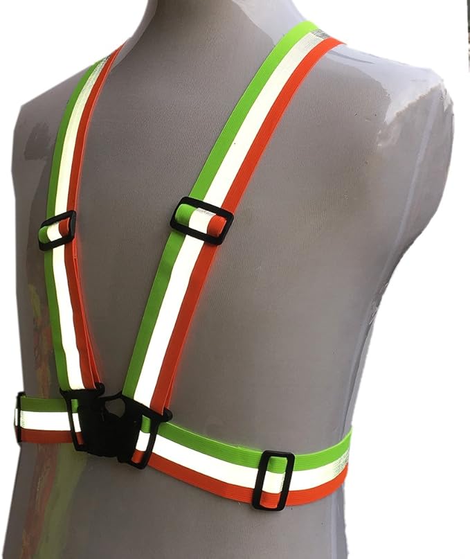zojo Reflective Vest | Lightweight, Adjustable & Elastic | Safety & High Visibility for Running, Jogging, Walking,Cycling | Fits Outdoor Clothing (Pack of 10, Mixture Neon Orange & Yellow)