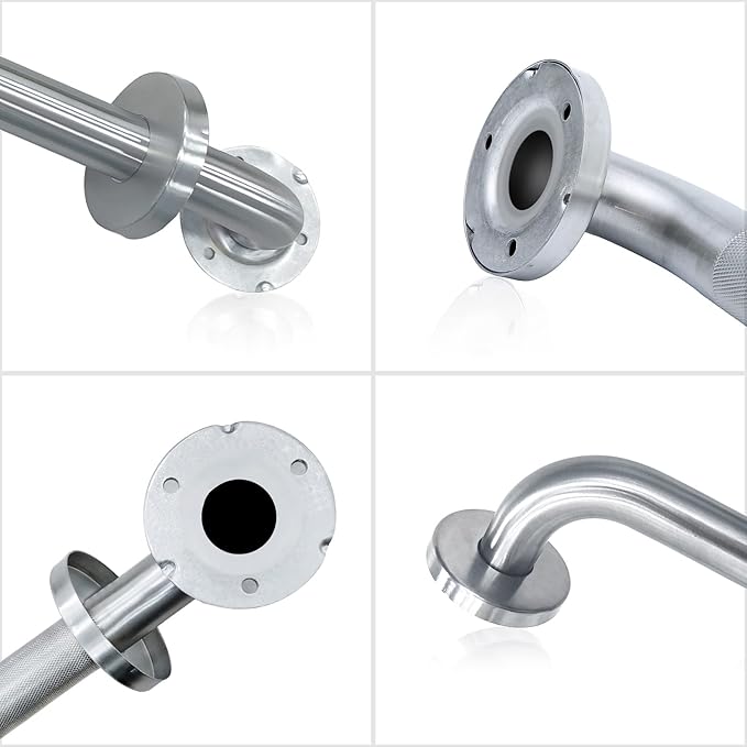 2 Pack Grab Bars for Bathroom, 24 Inch Chrome Stainless Steel Shower Grab Bar, 304 Stainless Steel Safety Grab Bar for Bathtubs and Showers, 500lbs Support Shower Bar for Seniors for Christmas Gifts