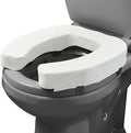 Lunderg Padded Toilet Seat Riser for Seniors - Adds 2 inches. Universal Fit - FIRM Raised Toilet Seat Cushion with High-Density Foam for Enhanced Comfort & Elevation. Post-Surgery Must have (White)