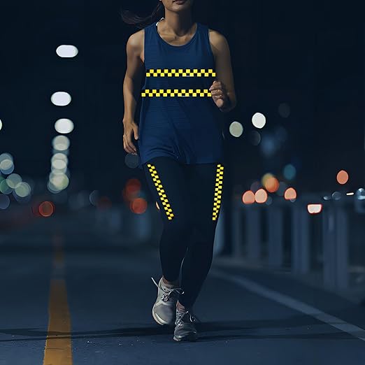 Yellow Black Reflective Tape Outdoor Waterproof 1 inch X 166 feet, High Visibility Hazard Conspicuity Safety Industrial Marking Tape