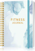 Simplified Fitness Journal for Women & Men,A5 Workout Journal/Planner Daily Exercise Log Book to Weight Loss, Gym, Muscle Gain, Bodybuilding Progress, 5.8"x8.3", Teal Flower