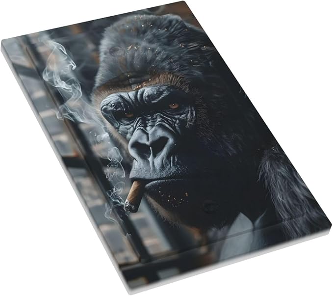 Funny Animal Smoking Black Orangutan Light Switch Cover Plate 1 Gang No Device Blank Electrical Wall Plates Faceplate Decorative Switch Plate Covers for Farmhouse Home Office Decor