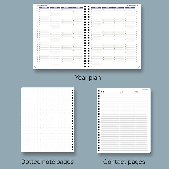 POPRUN 2026 Weekly Planner 30-Mintue (Medium 7'' x 8.5'') - From Jan 2026 to Dec 2026 - Two Pages Per Week Appointment Book with Monthly Tabs, Softcover, Inner Pocket, Pen Holder - Brown