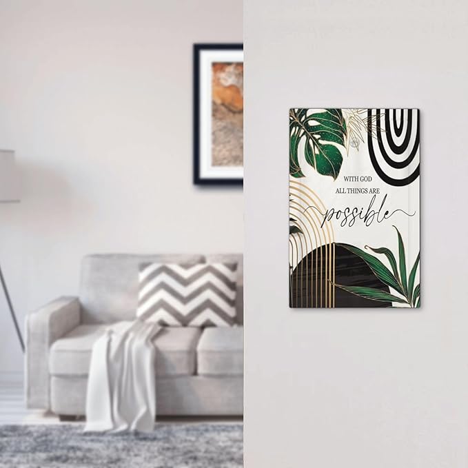 Boho Abstract Tropical Green Palm Leaf Mid Century Light Switch Cover Plate 1 Gang No Device Blank Electrical Wall Plates Faceplate Decorative Switch Plate for Office Home Decor