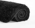 Suchtale Non Slip Bath Mat (20 x 32, Black) - Water Absorbent, Soft Microfiber Shaggy Bathroom Rug, Machine Washable, Thick Plush Shower Mat