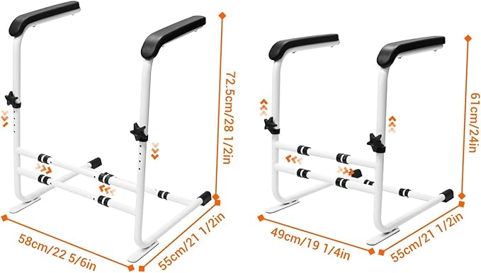 Stand Assist Aid for Elderly/Seniors/Disabled, Couch/Chair Lift Assistance Stand Up Devices with 6-Level Adjustable Height, Help Standing Aids & Supports, 450lbs Loading, White